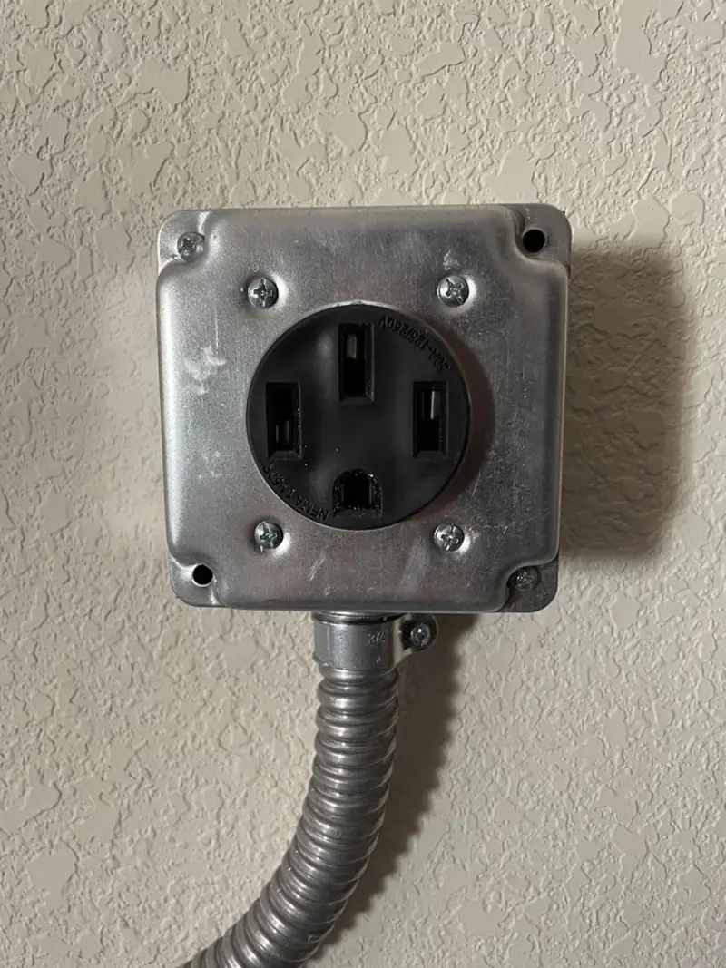 NEMA 14-50 outlet installed for Smart Home Electrical in Friendly